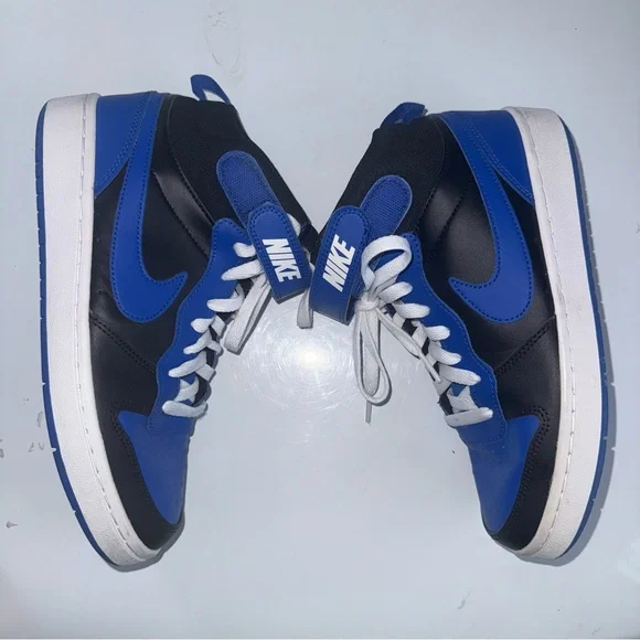 Nike | DM8872-001 Big Kids Court Borough Mid 2 Blue & Black | Size Y6 - Picture 4 of 9